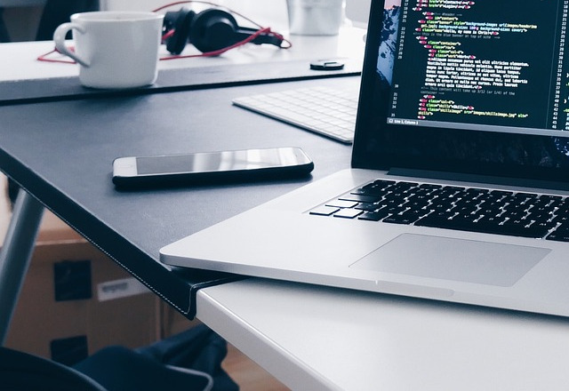 software developer code laptop
